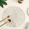 Placemat Spider Web Shape Table Mat Easy To Clean Heat Resistant Table Placemat for Home Halloween Decor