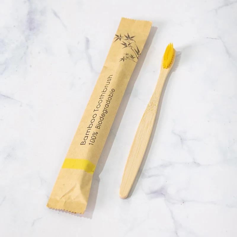 

4Pcs Soft Bristle Toothbrush Oral Dental Care Nano Brush Black Head Eco Nylon Brush Oral Care Teeth Cleaning Drop Shipping New жовтий