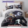 Anime DEATH NOTE Pattern Bedding Set Quilt Cover Pillowcase Home Decor Gift (1 * duvet cover + 2 * pillowcase, without core)