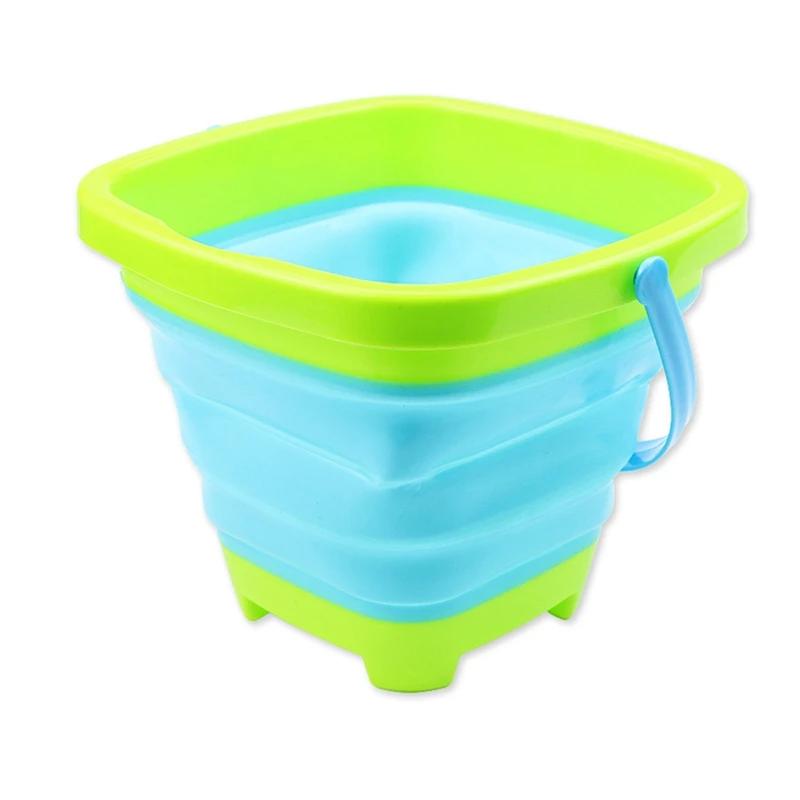 One Folding Bucket, Beach Water Play And Snowman-Making Toy, Multi-Functional Sand Digging Bucket And Snow Container, Essential