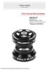 RISK 34mm Straight Tube Headset with Cane Creek Bearings for 28.6mm Fork Road/Fixed Gear Bikes