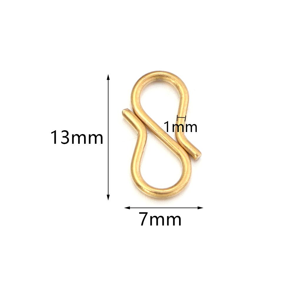 30Pcs Stainless Steel Letter S End Clasps Hooks 7X13mm Bracelet Necklace Chain Connectors Buckle For Jewelry Making Accessories