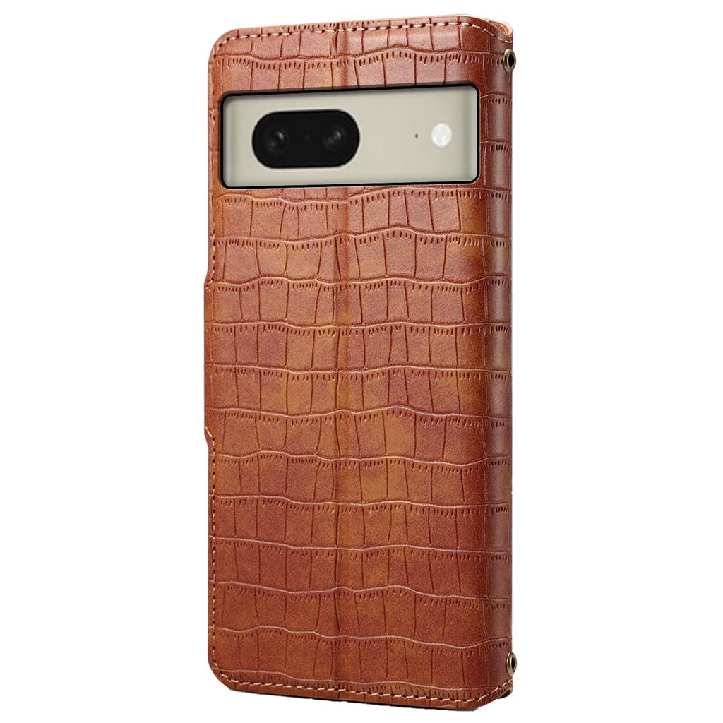 Für Google Pixel 8 Lederhülle Krokodiltextur Vollschutz Brieftasche Handyhülle