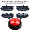 Answer Buzzer, Recording Toy Button with Sound and Quick Answer Button (Red+Black-M4)