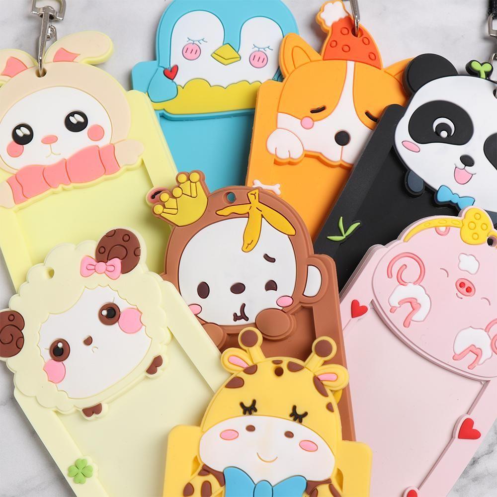 Multi Colored New Silicone Badge Protector Cover Name Card Card Sleeve Card Holders ID Card Pouch