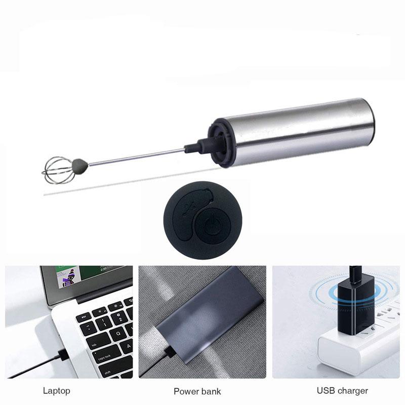 Milk Fr Electric Milk Foamer Coffee Maker E Beater for Chocote Cappuccino Stirrer Portable Blender Kitchen Whisk Tool