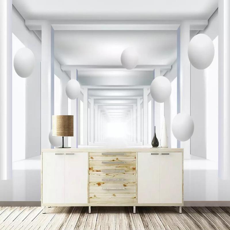 Modern Simple 3D Stereo Spatial Ball Photo Murals Wallpaper Living Room Bedroom Dining Room Backdrop Wall Mural