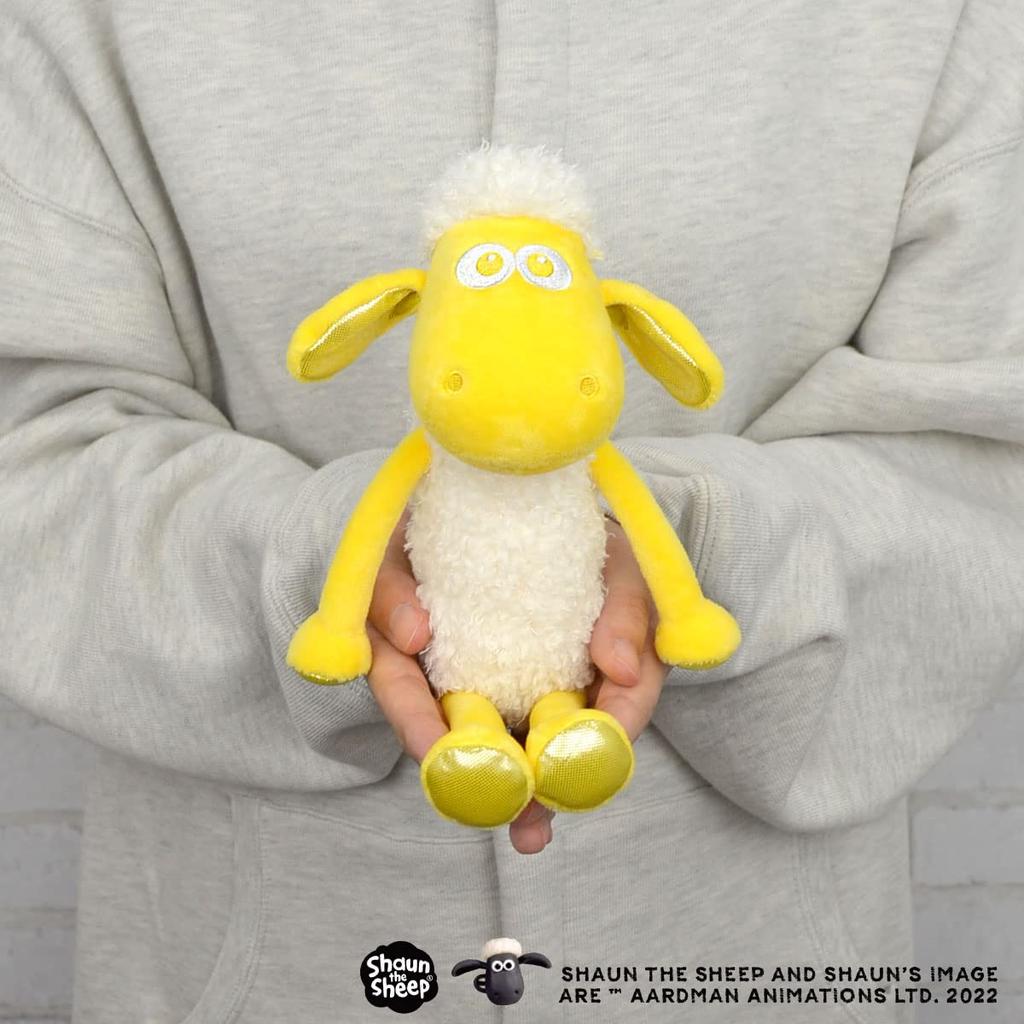 [NICI] Shaun the Sheep Plush Toy 25cm Limited Edition Color 15th Anniversary YellowGlitter
