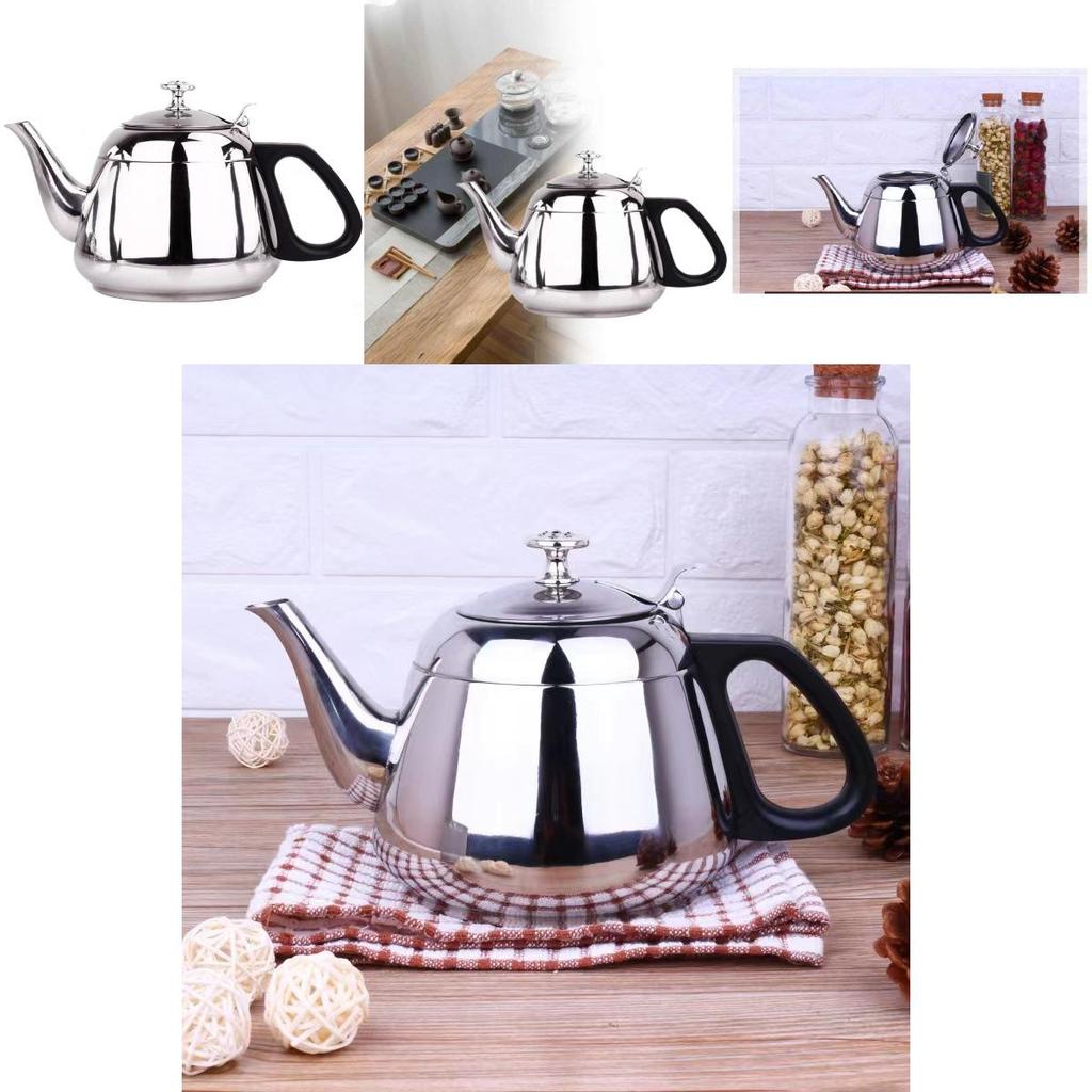 Traditional Stainless Steel Water Kettle With Mesh Filter For Home Tea Brewing And Boiling