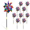 10Pcs Reflective Bird Repellent Windmill Outdoor Rotating Wind Spinner Scare Pigeon Repellent for Garden Lawn Yard Decor