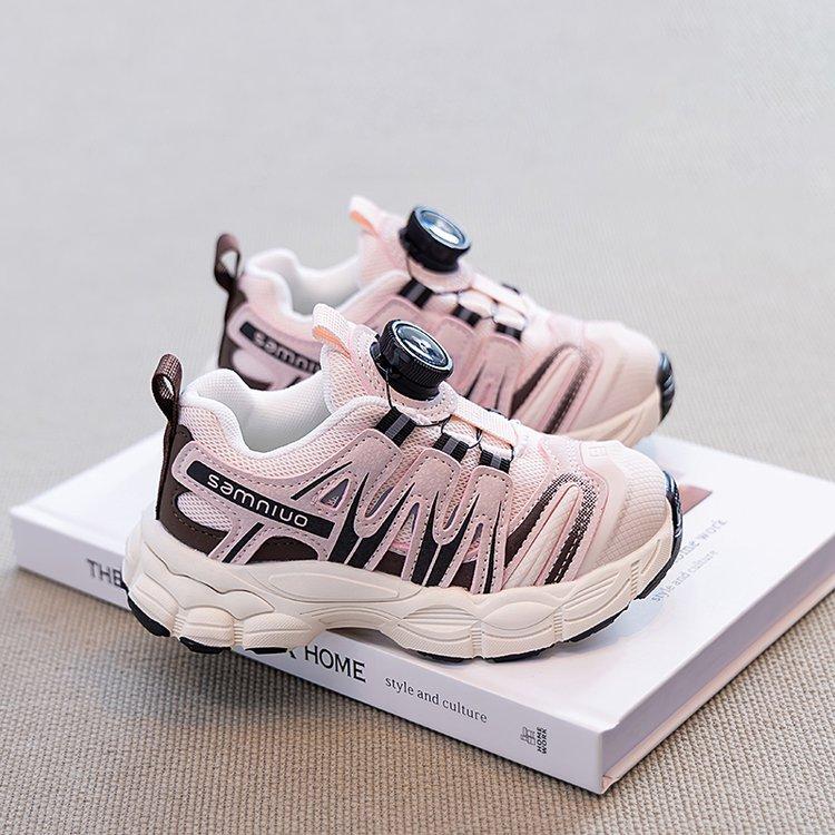 

Girls sneakers 2025 autumn new boys hiking shoes lightweight, breathable, non-slip and wear-resistant children s dad shoes tide 36 yards inner length 22.5 cm розовый