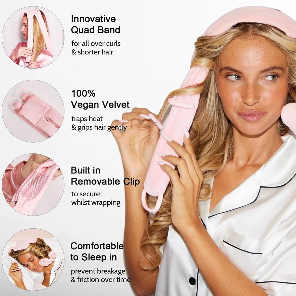 Heatless Curling Rod Hair Accessories Hair Band Ribbon Silk Curling Iron Lazy Curls Sleeping Soft Curling Iron Styling Tool