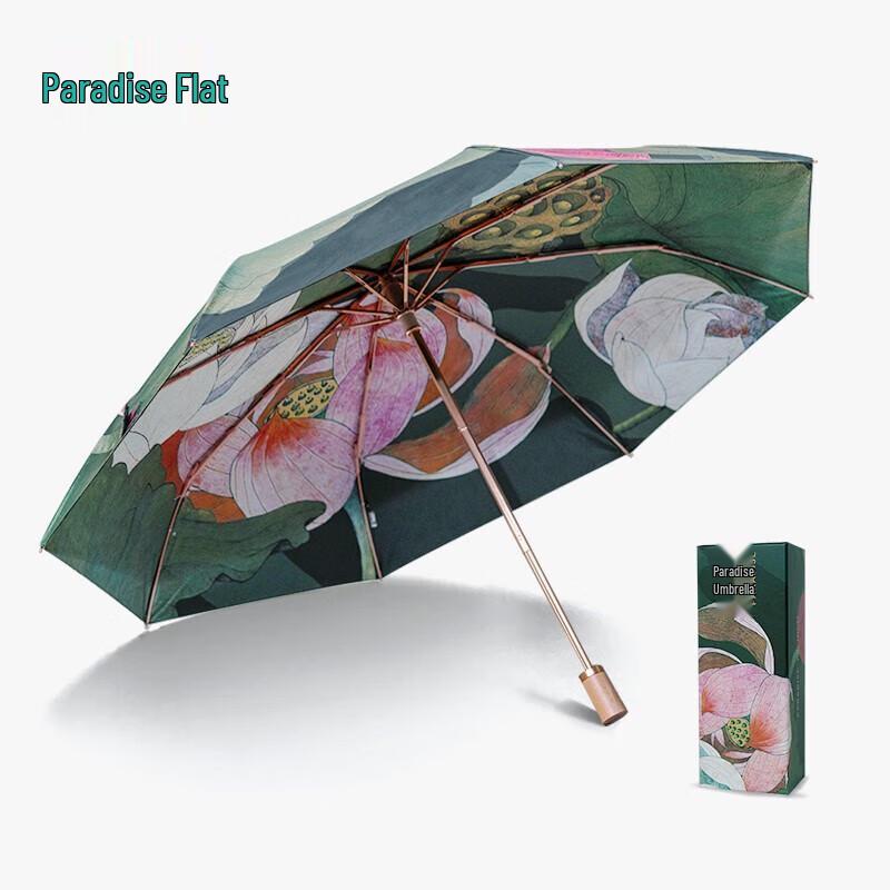Paradise Lotus Dual-Layer UV Sun & Rain Umbrella