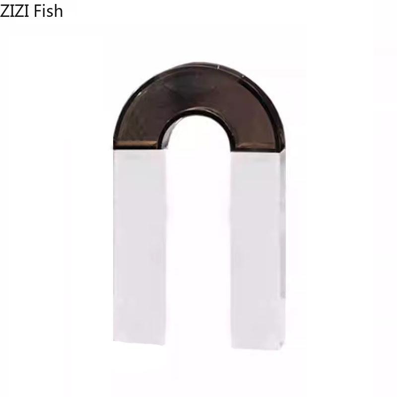 Creative Geometric Arch Shape Vase Desk Decoration Artificial Flower Decorative Flower Arrangement Vases Room Aesthetic Decor