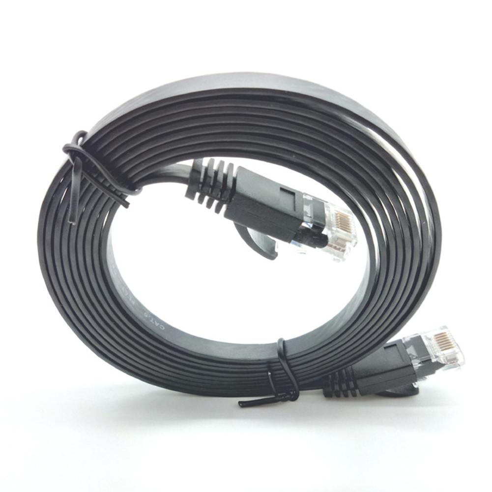 Cat6 Flat Ethernet Cable RJ45 Pure Copper Network Patch Cord 15m