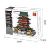 Wange Bricks 7212 Chinese Tengwang Pavilion Building Set Toy for Kids