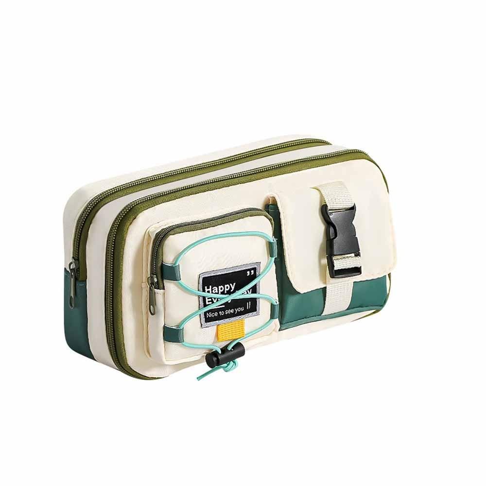 

Dirt-resistant Pencil Pouch Large Capacity Pen Bag Pencil Holder Student Stationery Bag Kids Gift зелёный