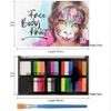 Kids' Face Paint Set: 10 Grids, 3 Colors, Water-Soluble, Easy to Clean