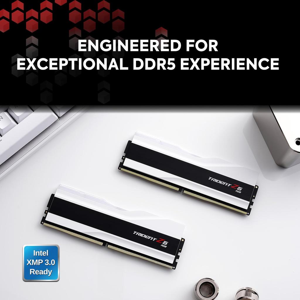 G.SKILL Trident Z5 RGB DDR5 RAM 64GB (2x32GB) 6000MHz CL30 | Intel XMP 3.0 For Gaming & High Performance PCs