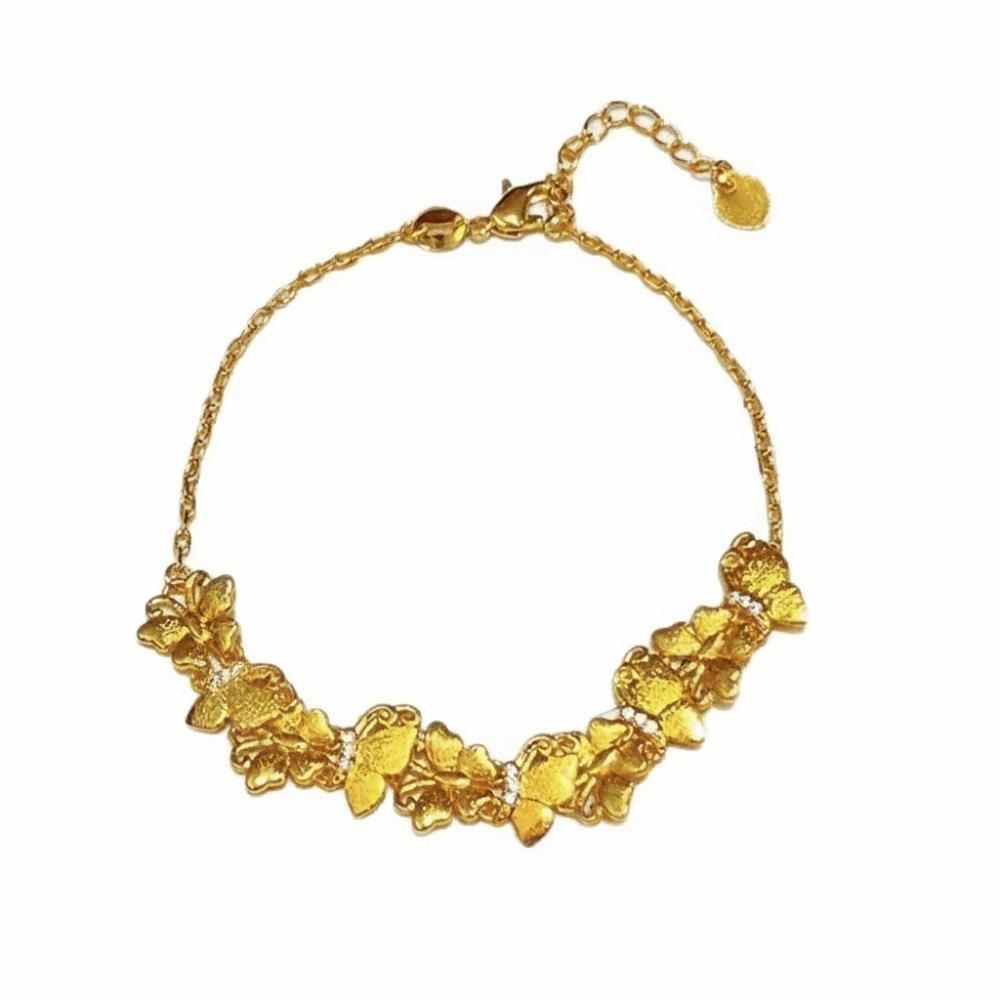 Alloy Hand Bracelet Adjustable Hand Chain Adjustable Gold Butterfly Bracelet  Bridal Jewelry