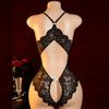 Erotic Crotchless Hot Lingerie Sexy Bra Panty Set Woman Porn Lencería Open Ass Corset Onesie Lace Transparent Ethical Underwear