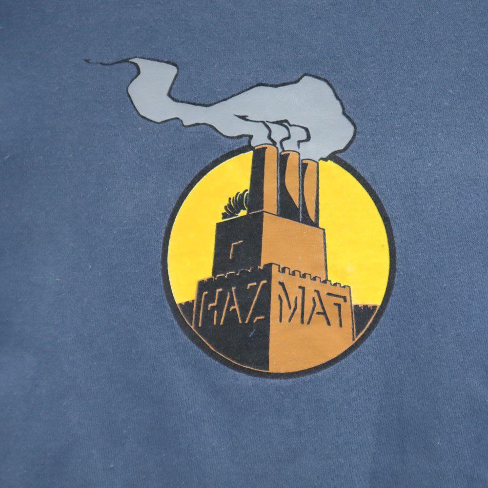 HAZ-MAT Print Kurzarm T-Shirt M Marineblau System Herren Gebraucht