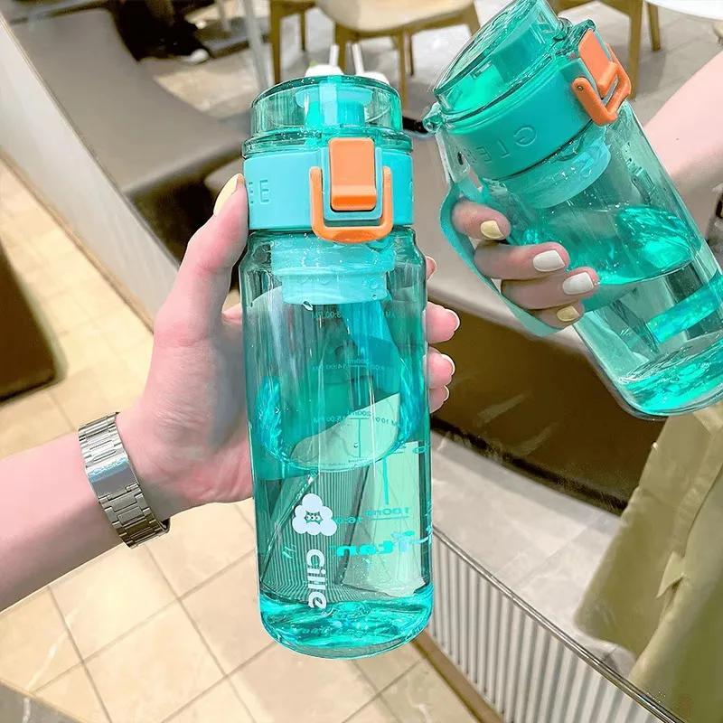 

2025 550ml Tritan Sport Bottle Travel Water Bottles BPA FREE Tritan Drink Bottle Cup for Girl Boy School Outdoor Plastic Bottles 550-680ML