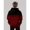 Boys' 3D printed minimalist letter hoodie - chestnut with Italian flag pattern, children's hoodie