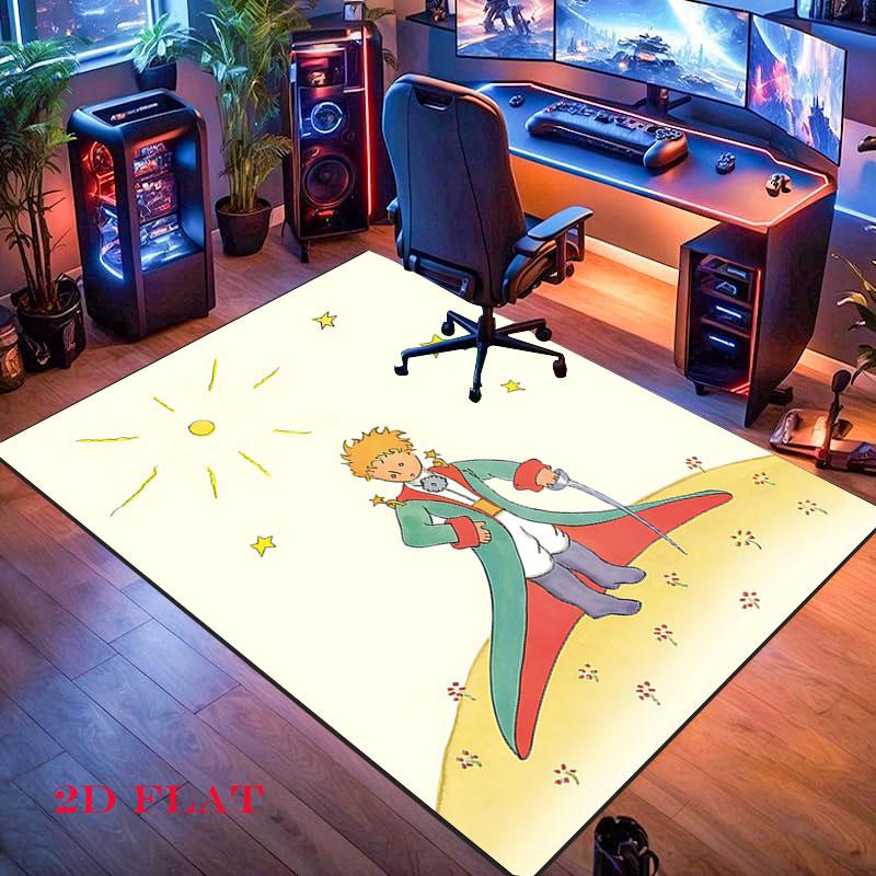 Little Prince Bloom Carpet Rug for Living Room Bedroom Home Sofa Decoration,Kids play Nonslip Floor Mat
