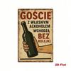 Vintage Metal Sign Alcohol Quote Retro Home Bar Decor 20x30cm
