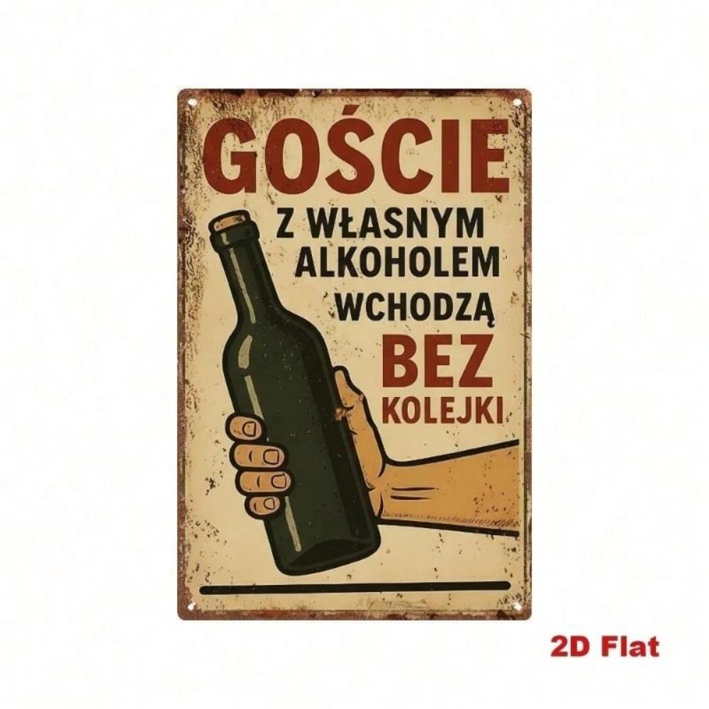 Vintage Metal Sign Alcohol Quote Retro Home Bar Decor 20x30cm