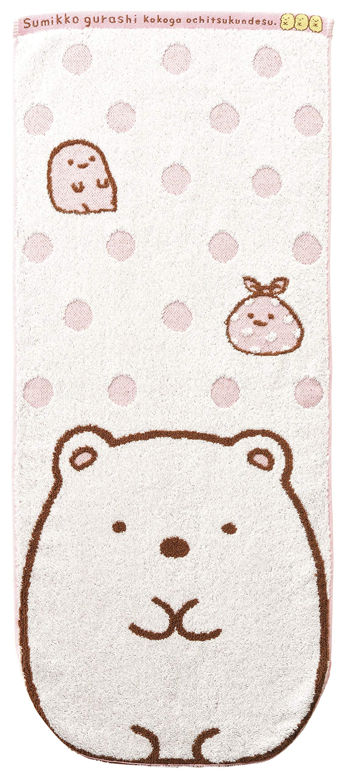 

Marushin Sumikko Gurashi Лицо 34 x Горошек Белый медведь 6575009900 Полотенце, 80см, Дизайн, 100% Хлопок,