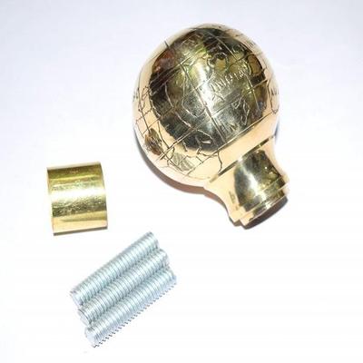 Globe Head Cast Brass Outside Handle Solid Cane Walking Stick Handle