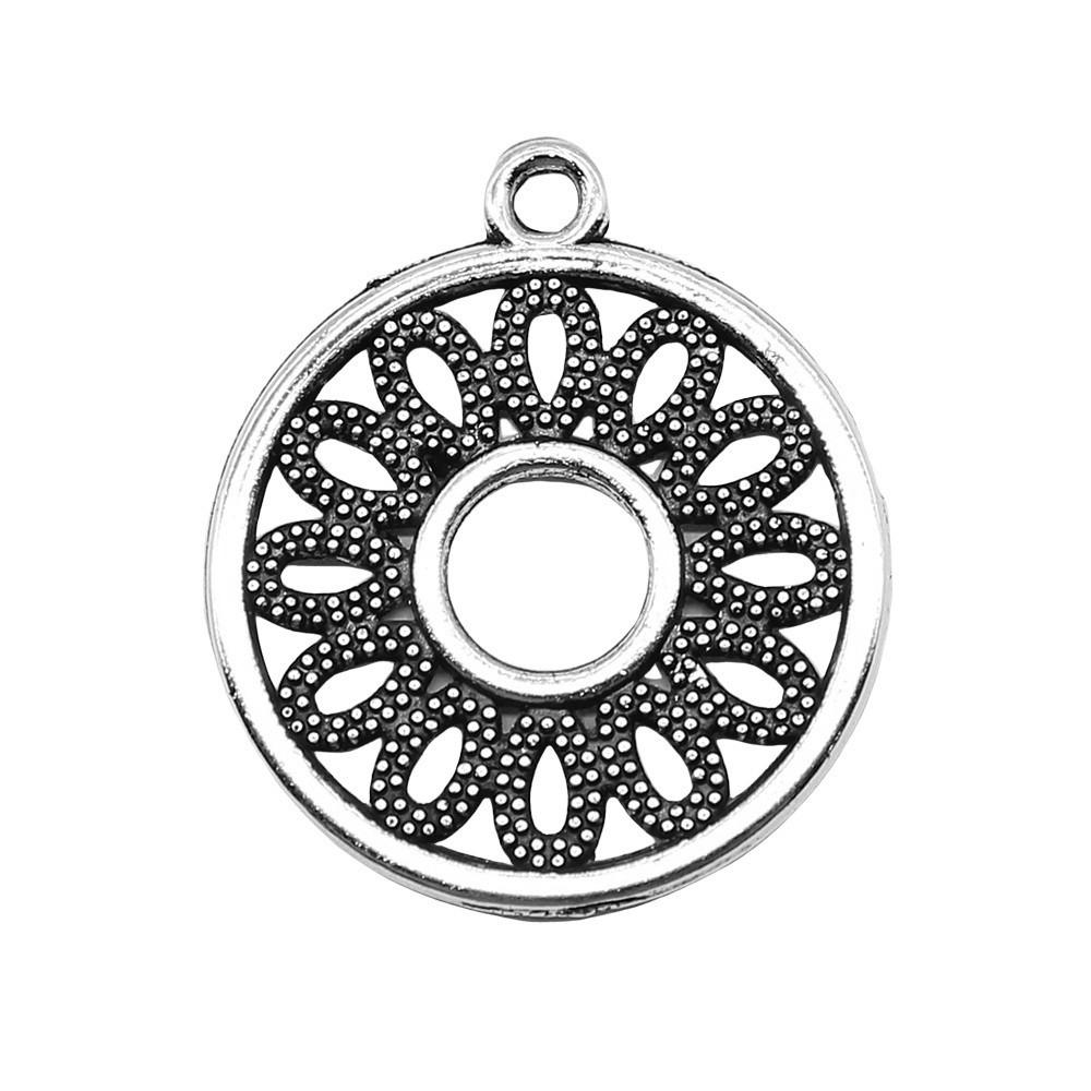 Flowers Of Life Charms Vintage Alloy Pendants For Nature Inspired Jewelry Making