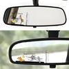 New Cute Cartoon Cat & Mouse Car Rearview Mirror Decorative Stickers