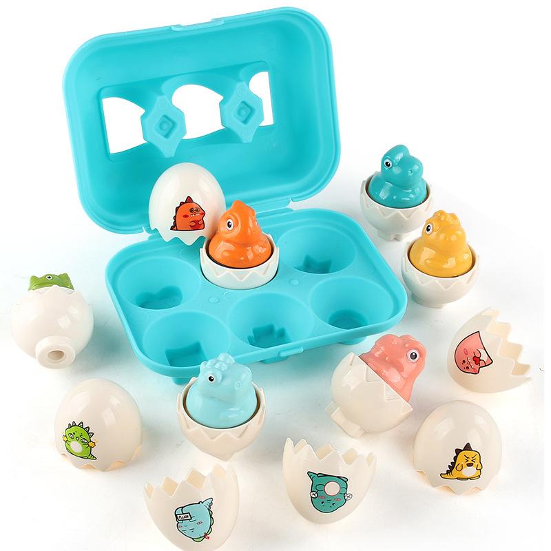 Early Education Smart Egg Pairing Shape Twist Egg Cognition Dinosaur Animal Simulation Egg Toy With Sound