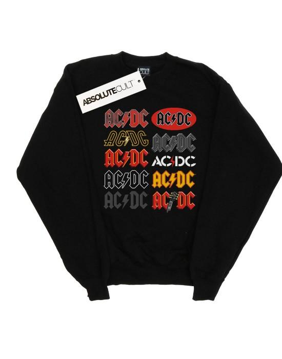 AC/DC Sudadera para hombre con múltiples logotipos