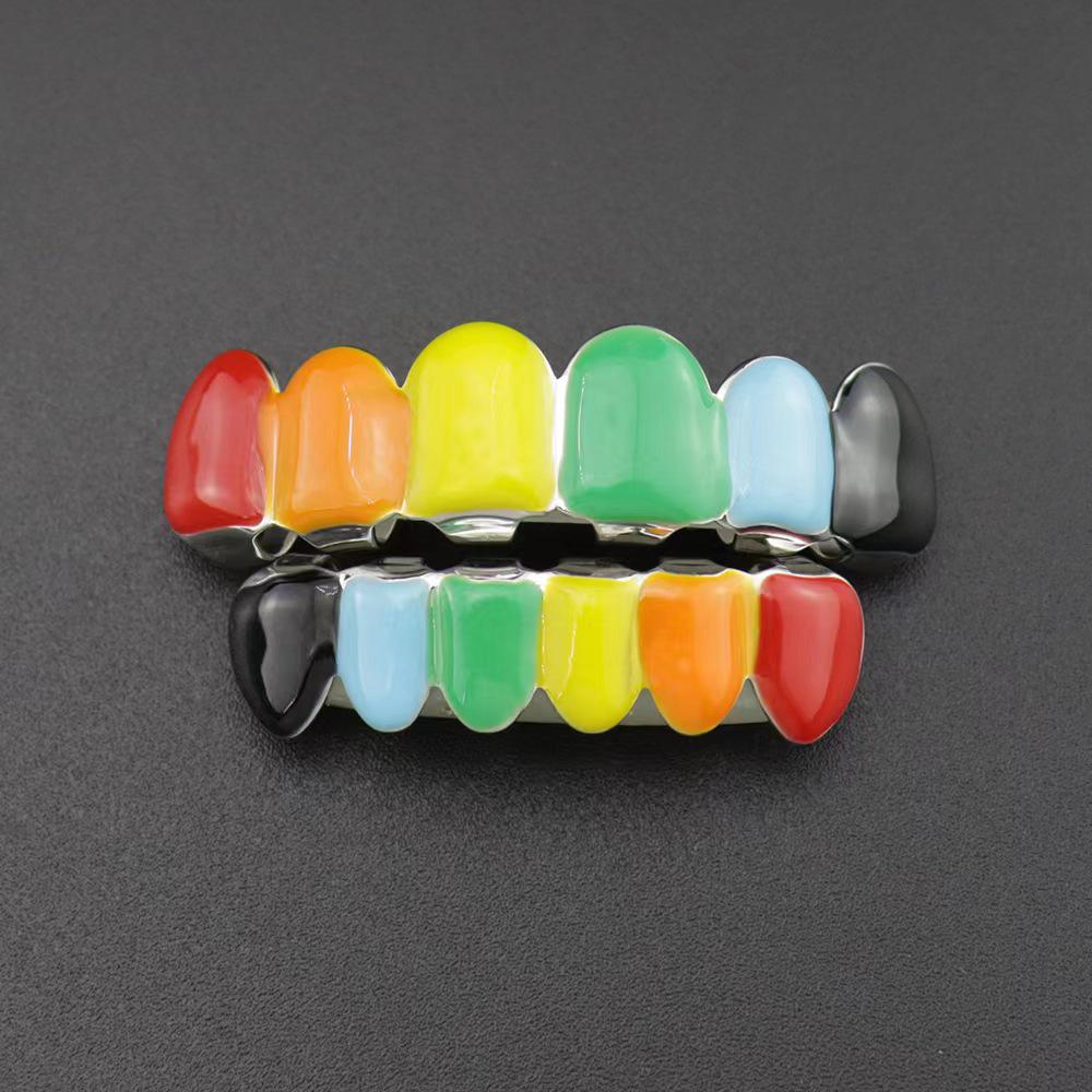 European & American Style Colorful Drip Oil Hip-Hop Grillz