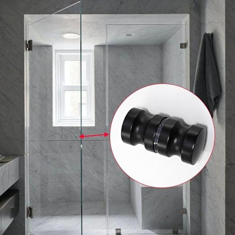 Double Side 304 Stainless Steel Door Knob Puller Shower Glass Door Knob  Small Cupboard Pulls