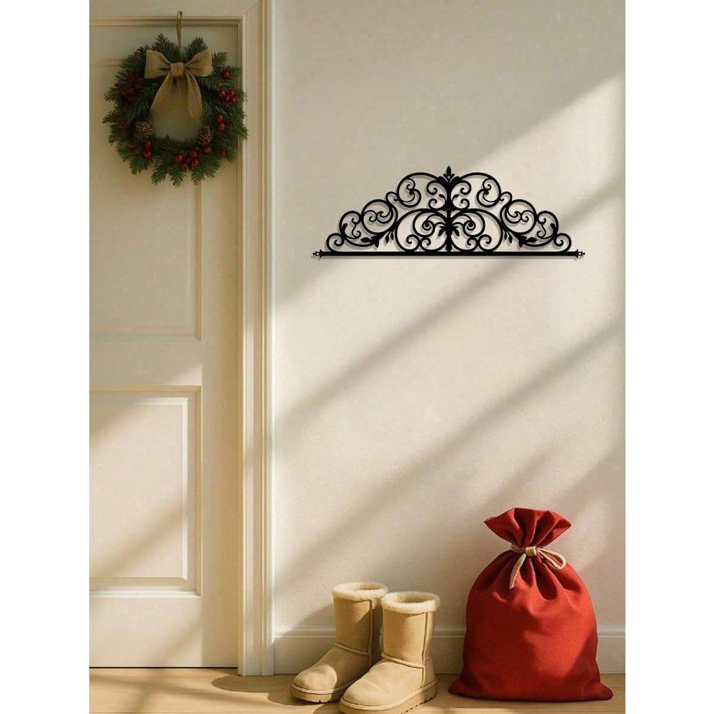 Vintage Metal Door Hanger Floral Wreath for All Seasons Farmhouse Wall Decor for Living Room Bedroom Kitchen Home Aesthetic Gift for Women