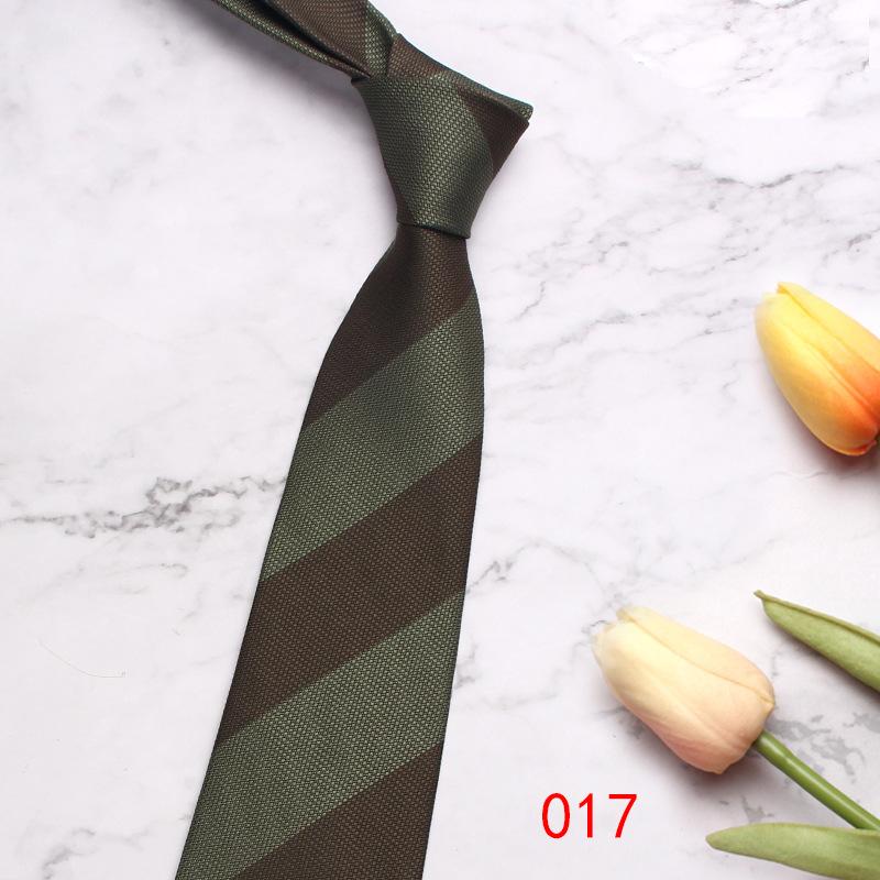 Green Series Business Tie Men'S Retro Striped Cashew Flower Polyester Silk Hand Tie