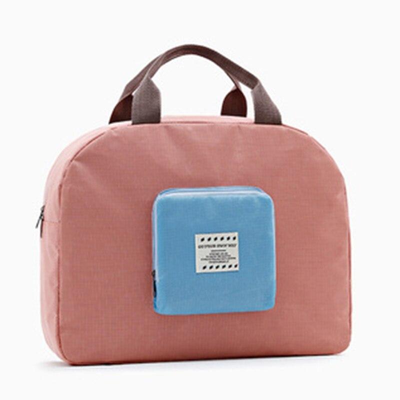 Large Capacity Folding Travel Bag,Lightweight Foldable Duffel Bag Water Resistant Travel Duffle Bag Organizer For Traveling розовый