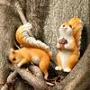 Cute Squirrel Tree Branch & Flower Pot Pendant for Garden and Balcony Decor