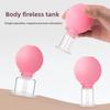 New 4Pcs/set Health Massage Vacuum Cupping Cups Rubber Head Glass Anti Cellulite Massage Chinese Therapy Face Cupping Set Cans