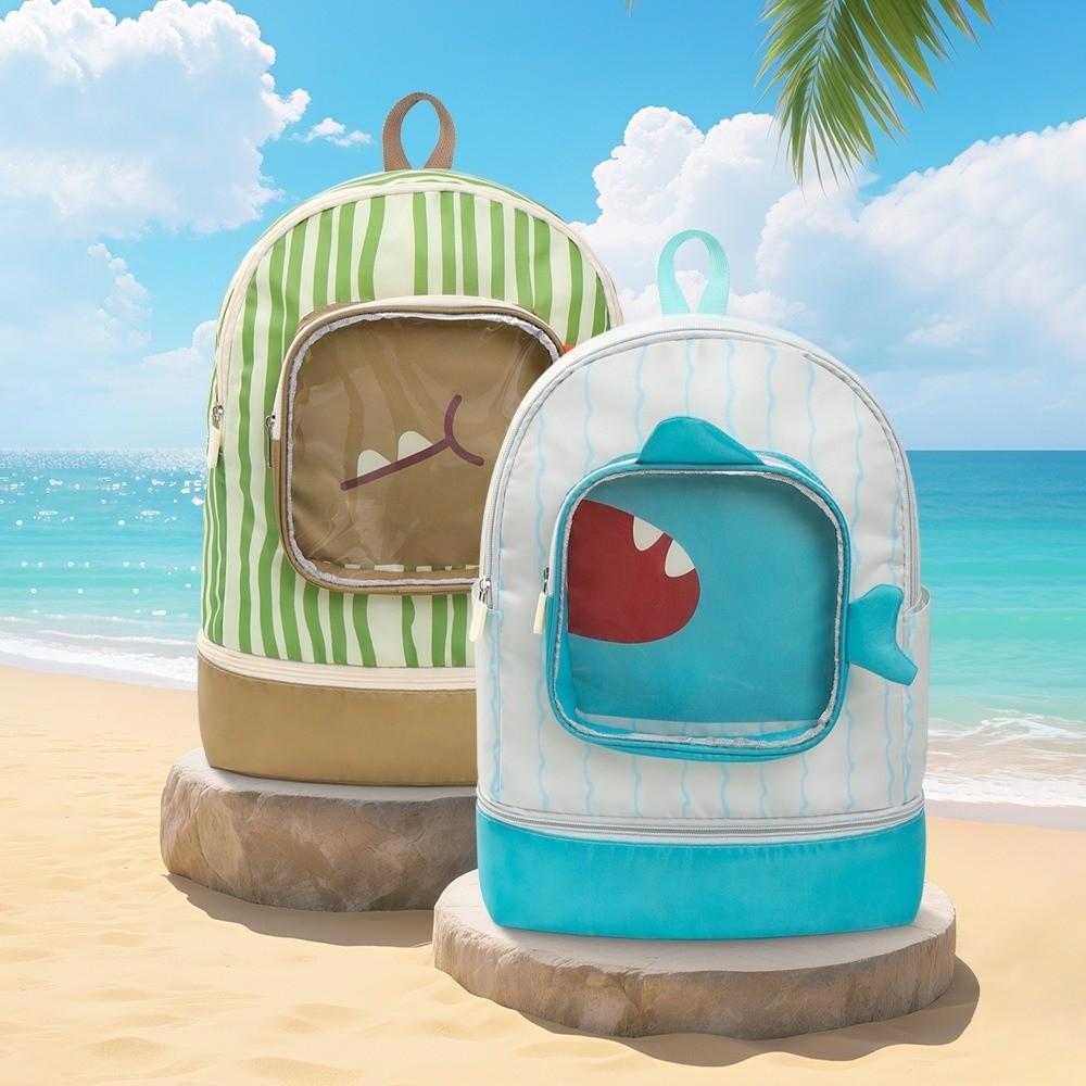 Dry Wet Separation Swimsuit Storage Bag Cute Shape Portable Beach Backpack Kids