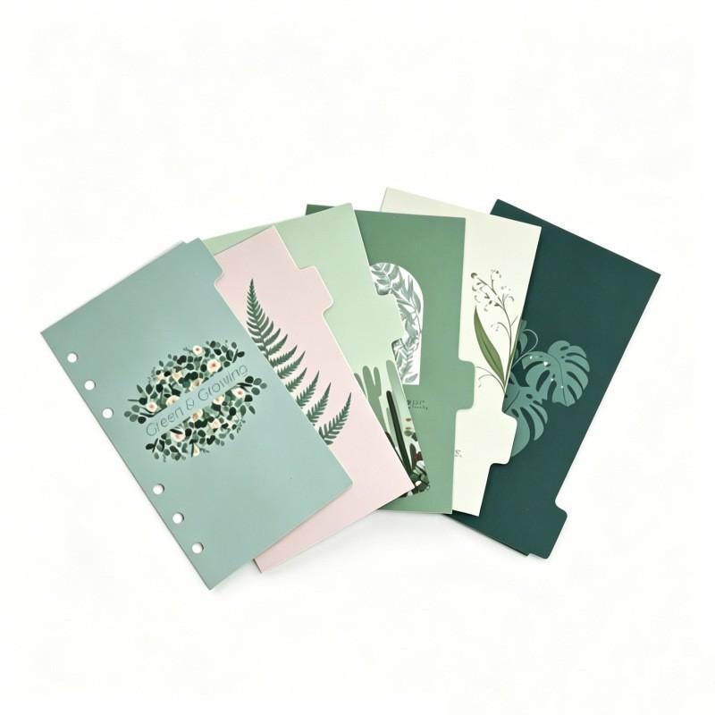 A5A6A7 Retro Loose Leaf Book Index Inner Core 6 Hole Divider Page Inner Page Handheld Ledger Classification Paper