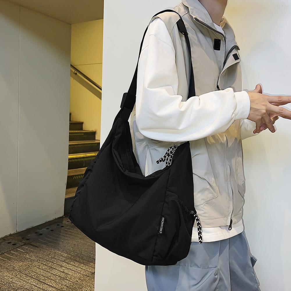 Women Nylon Crossbody Bag Stylish Large Capacity Shoulder Bag With Adjustable Strap Zip Underarm Bag For Shopping Work Daily Use
