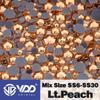 VDD High-Quality Mixed Size Rhinestones: SS6-SS30 Glass Crystal Hot Melt Adhesive Flat Back