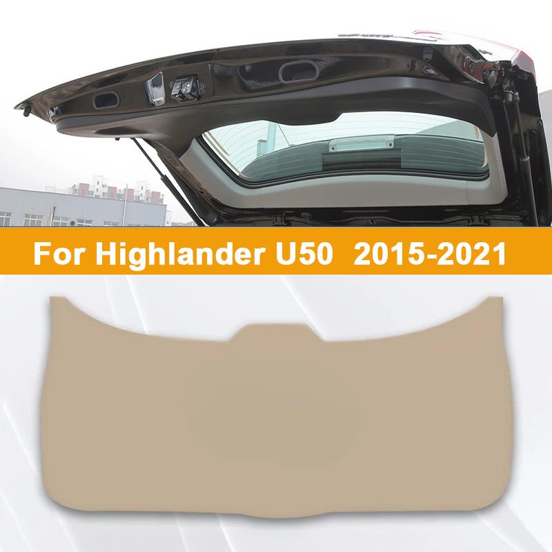 For Toyota Highlander U70 U50 U40 2009-2025 Car Boot Tailgate Kick Pad Leather Anti Kick Anti-dirty Trunk Door Mat Protection