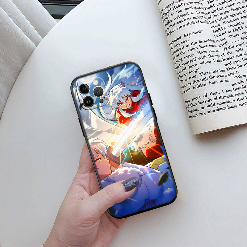 

JO31 Чохол для телефону Inuyasha для iPhone 7 8 11 12 13 14 15 16 16E XS Pro Max XR X SE Samsung S20 S21 S22 S23 S24 FE Ultra Plus Lite S21S A55 iPhone 16 безодня